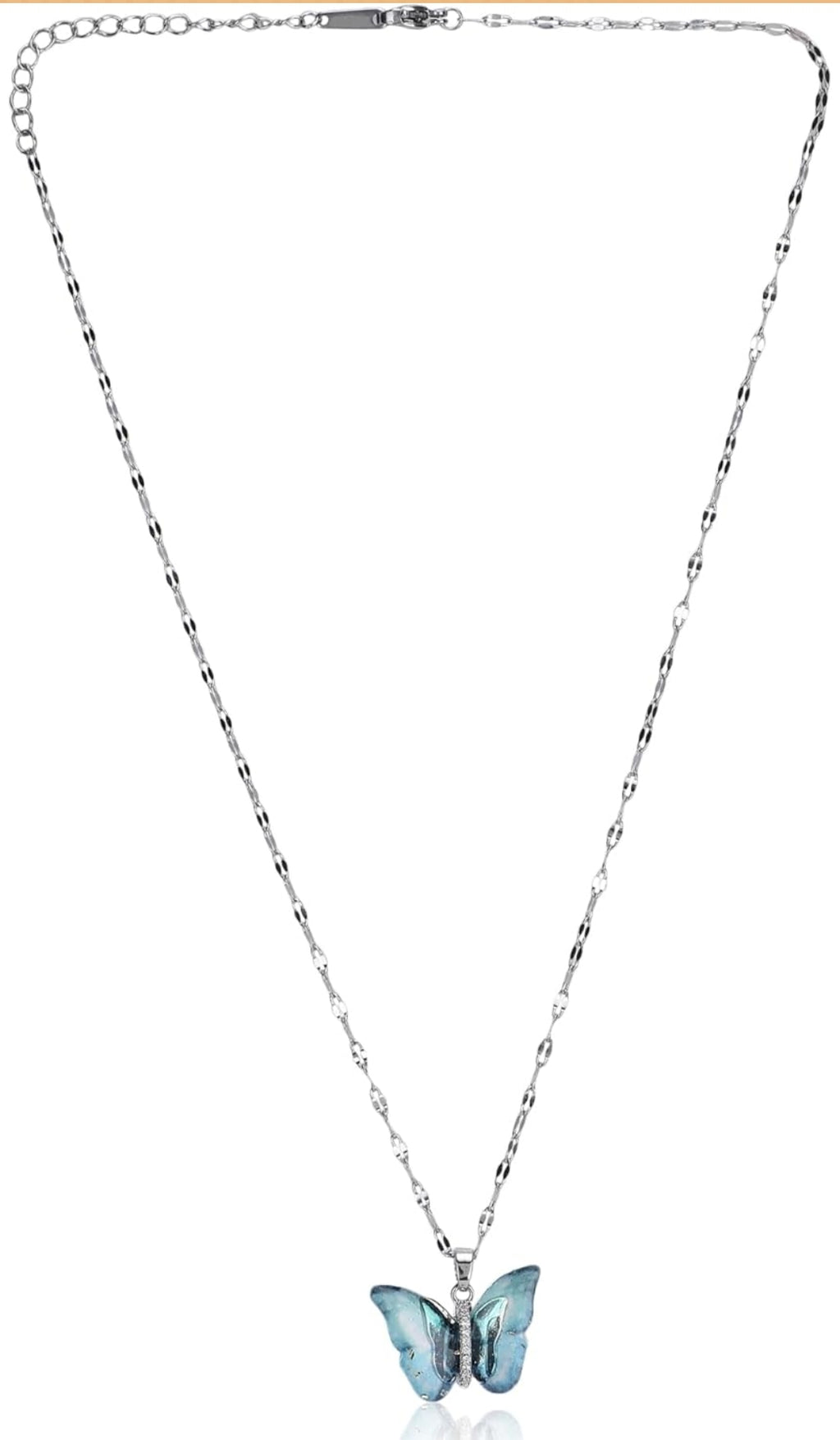 Ethereal Butterfly Crystal Pendant Necklace