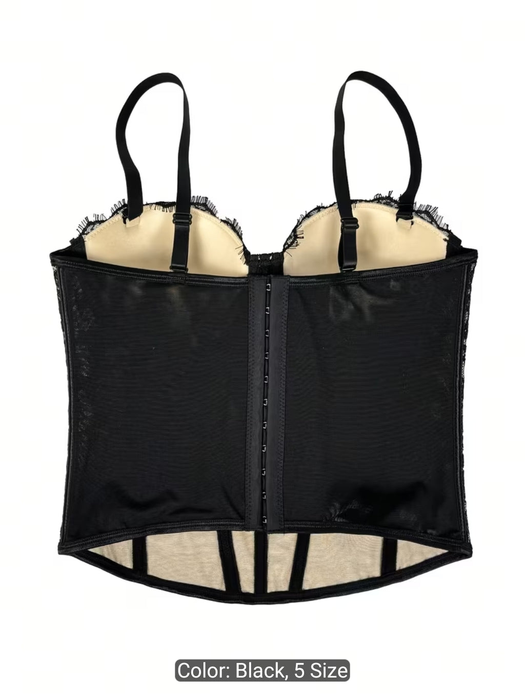 French Lace Contrast Camisole Corset Top