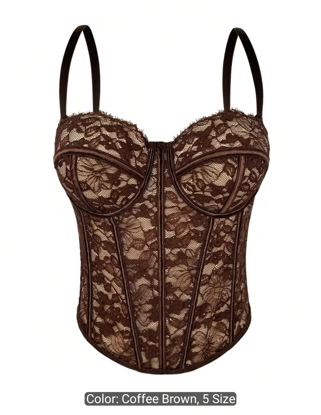 French Lace Contrast Camisole Corset Top